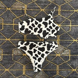 SHEIN One Piece Cow Print Swimsuit. Size Large. Never Worn.
